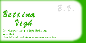 bettina vigh business card